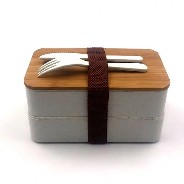 

BPA Free Bento Biodegradable Lunch Box Bamboo, Customized color