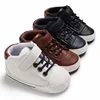 Guangzhou brown PU lace up boy casual baby prewalker shoes for toddlers