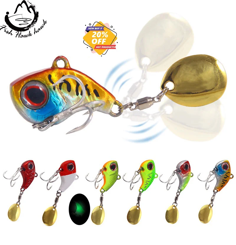 

Hot Sell 9g 13g 16g 22g Metal Ice Mini Bait Jigging Lead Fish Spinner Fishing Lure VIB, Vavious colors