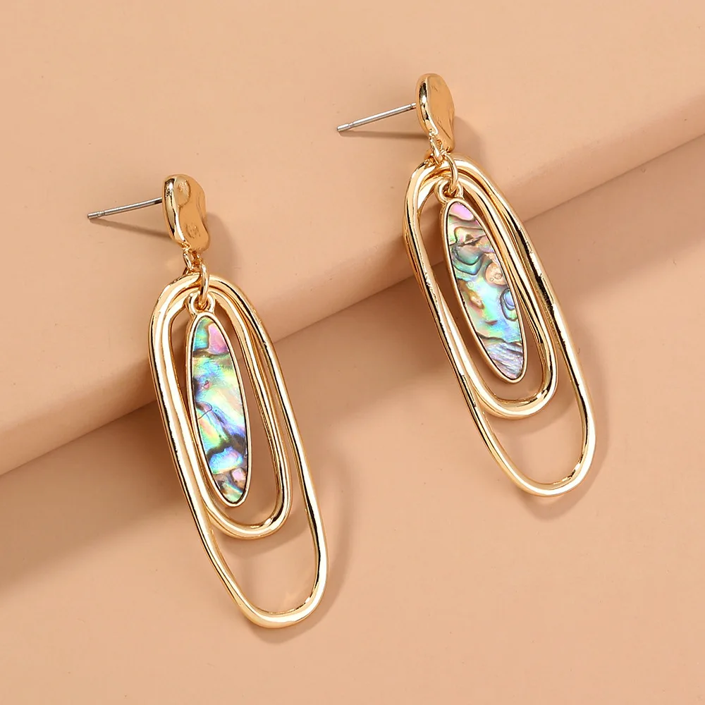 

2020 Europe and the United States cross-border retro accessories oval fashion earrings style earrings versatile female earrings, Luxury