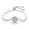 Wholesale The new geometric round zircon bracelet is fashionable simple adjustable