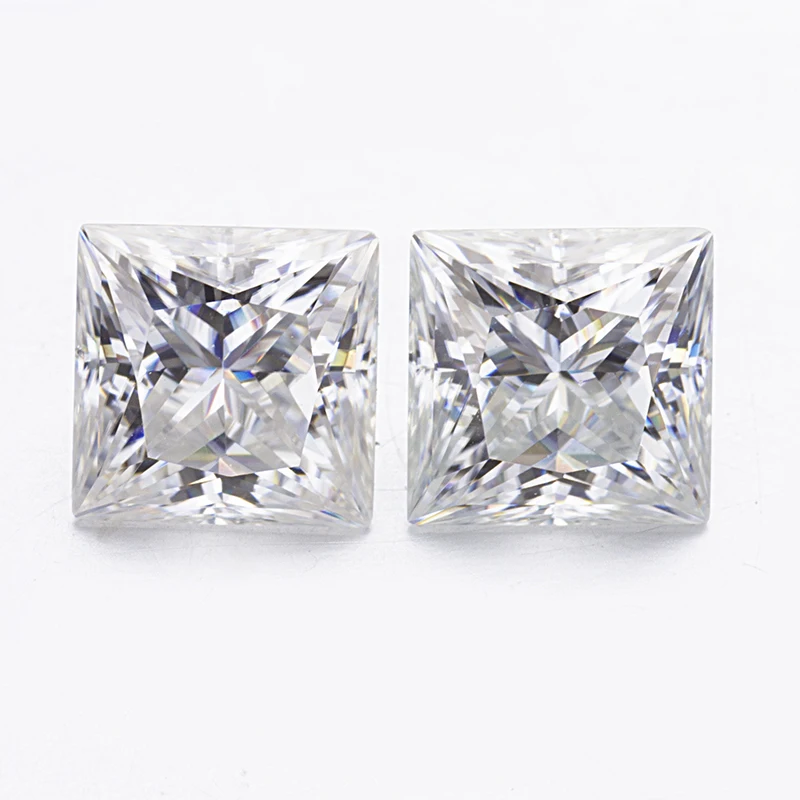 

Starsgem DEF colorless VVS approx 1.5 carat (6.5 mm Moissanite) Princess Cut moissanite white stone