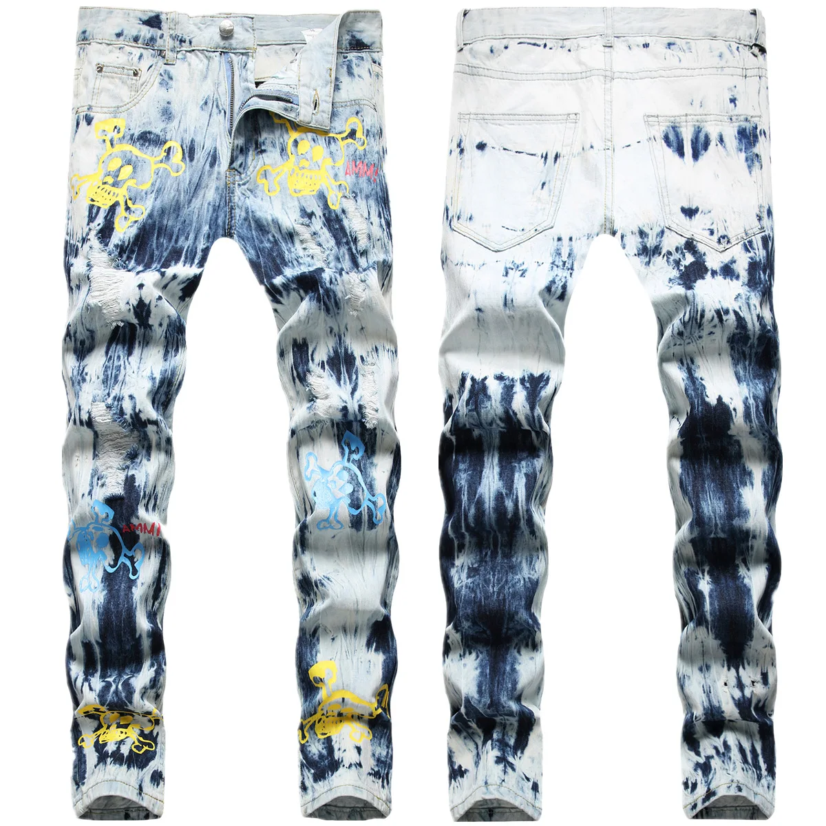 

OEM Tie dye men jeans pants 2022 jeans man Quality mens jeans denim, Blue