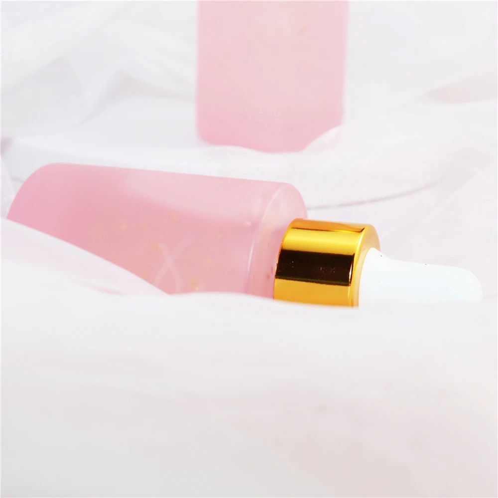 

Multifunctional korean Makeup logo face gold serum no l private label, Transparent