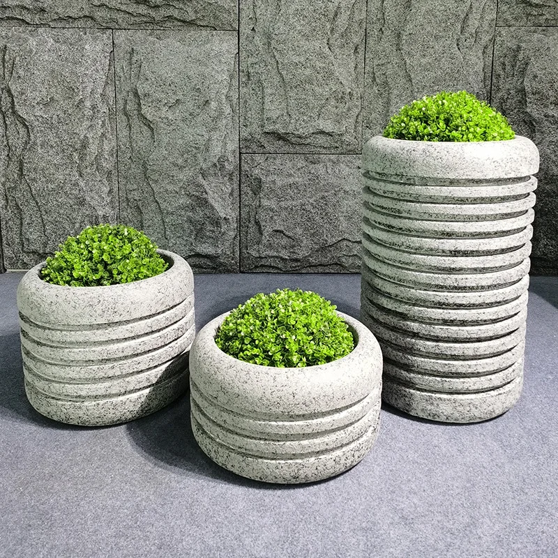 

Modern Flower Pots Outdoor Big Size Fiberglass Pots For Plant Indoor Planter Decor Garden&Home, Customized color