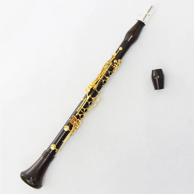 

Top grade wood clarinet handmade best quality ebony wood clarinet Professional Woodwind gold key clarinet, Black body