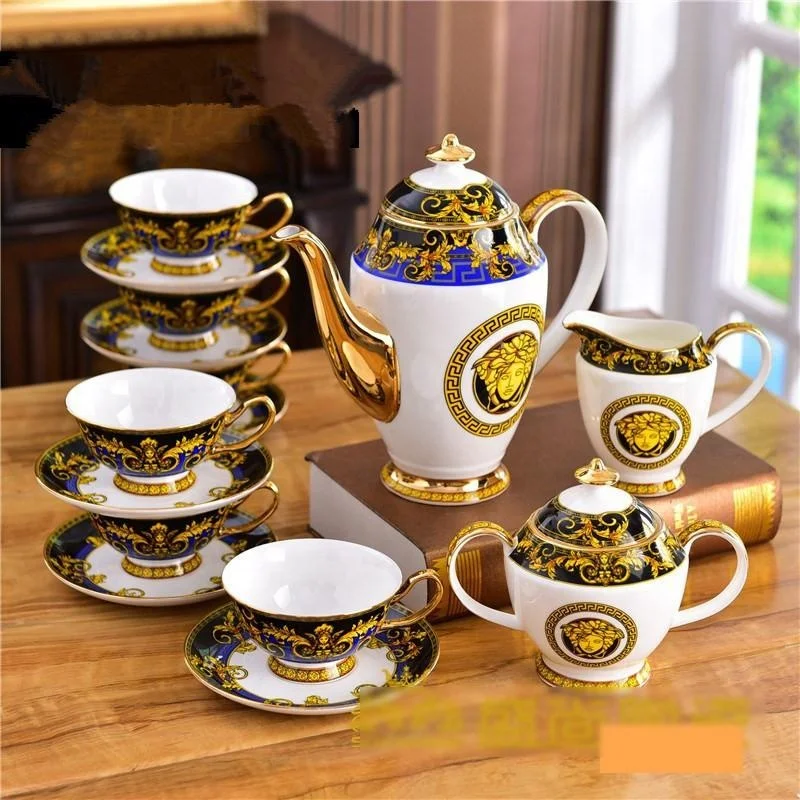 

Berserk 15 Pcs Luxury British Royal Home Decors Ceramic Coffee Tea Sets For 6 People