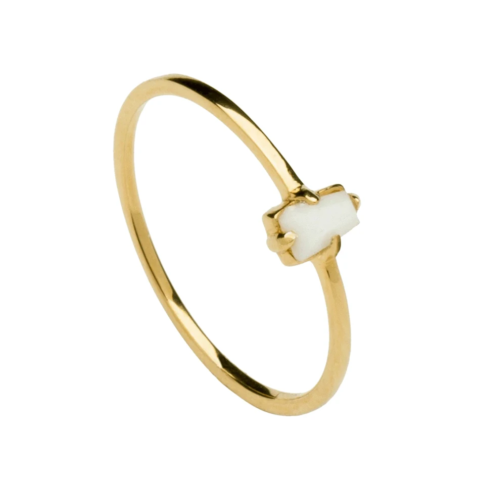 

fashion jewelry 925 sterling silver rings 18k gold plated trendy eternity ring white gemstone ring for women wedding