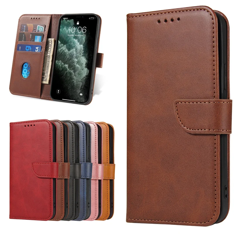 

Leather Cover For Huawei Nova 8i P50 P40 Mate 40 Case Flip Phone Protective Shell For Honor 50 60 Pro Play 30 Plus X30 Book Bag, 6 colors