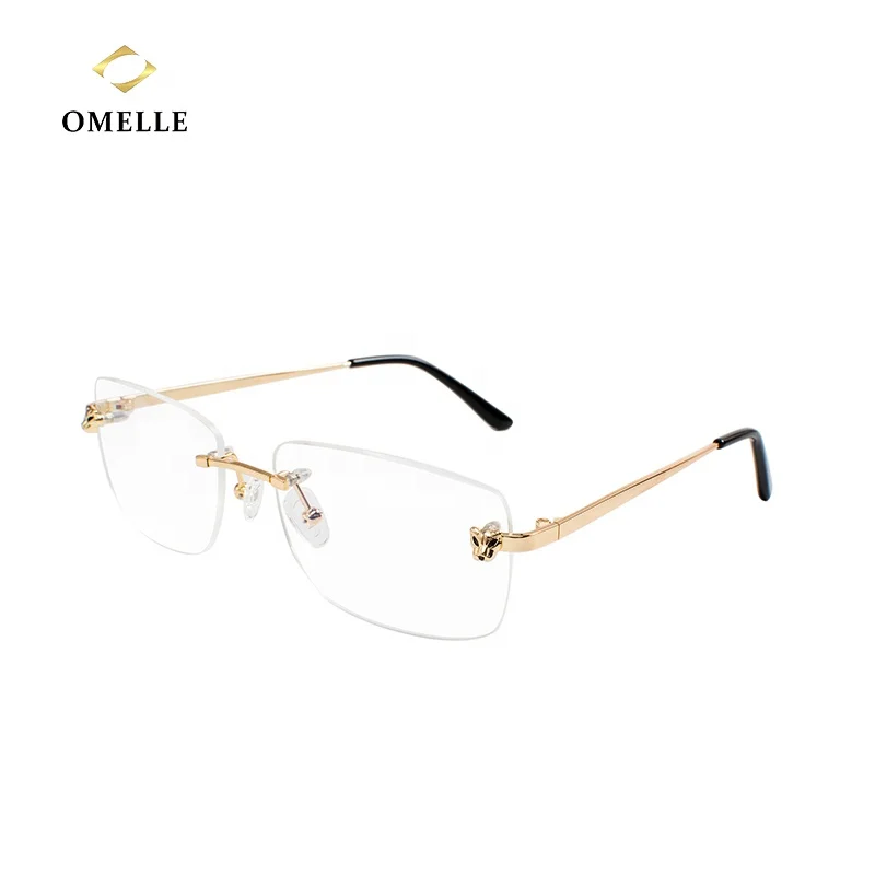 

OMELLE 2021 new arrival product wholesale Metal Rimless Optical eyeglass Frame For Reading Glasses, Mulit as picture show or customized
