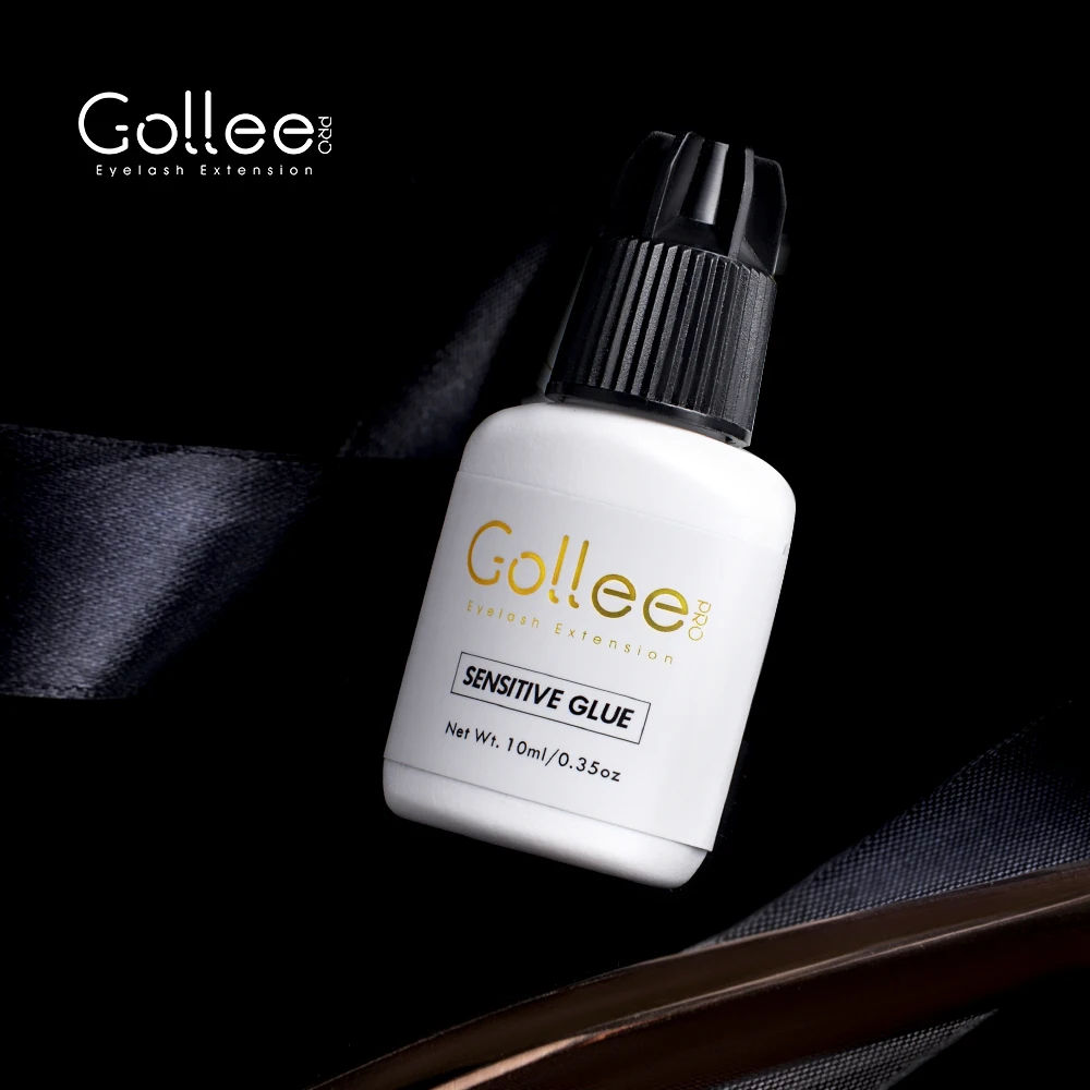 

Gollee Sensitive Customised Eyelash Extention Glue Sensitive No Fume Vegan Private Label Eyelash Extension Glue Eyelash Glue, Thin black private label eyelash glue