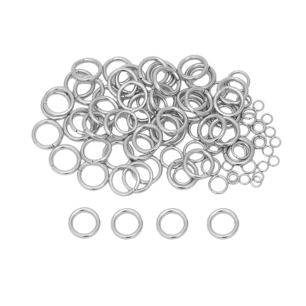 

Wholesale Stainless Steel 4mm 5mm 6mm 7mm 8mm Jump Rings Connectors for DIY Jewelry Making Necklace Bracelet Accessoires
