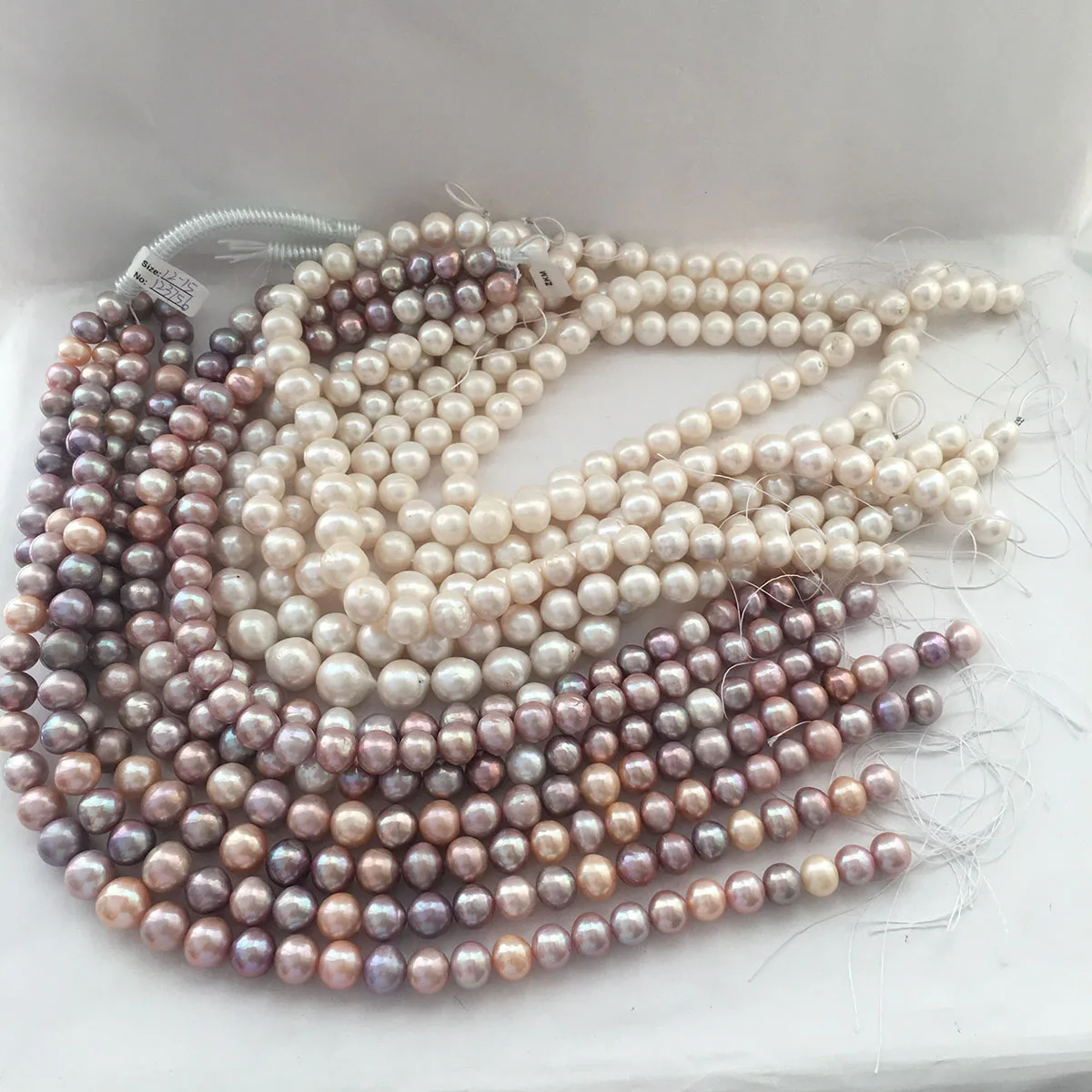 

16 INCH -11-15mm keshi Big round Baroque nature freshwater pearl loose pearl in strand