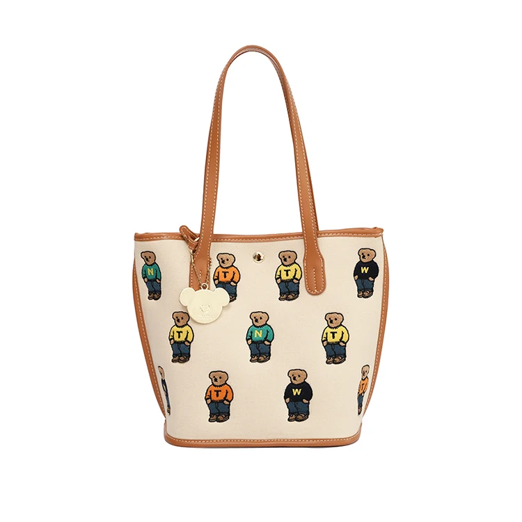 

TTWNBEAR niche bag summer handbag large capacity shoulder bag custom lady handbag, White