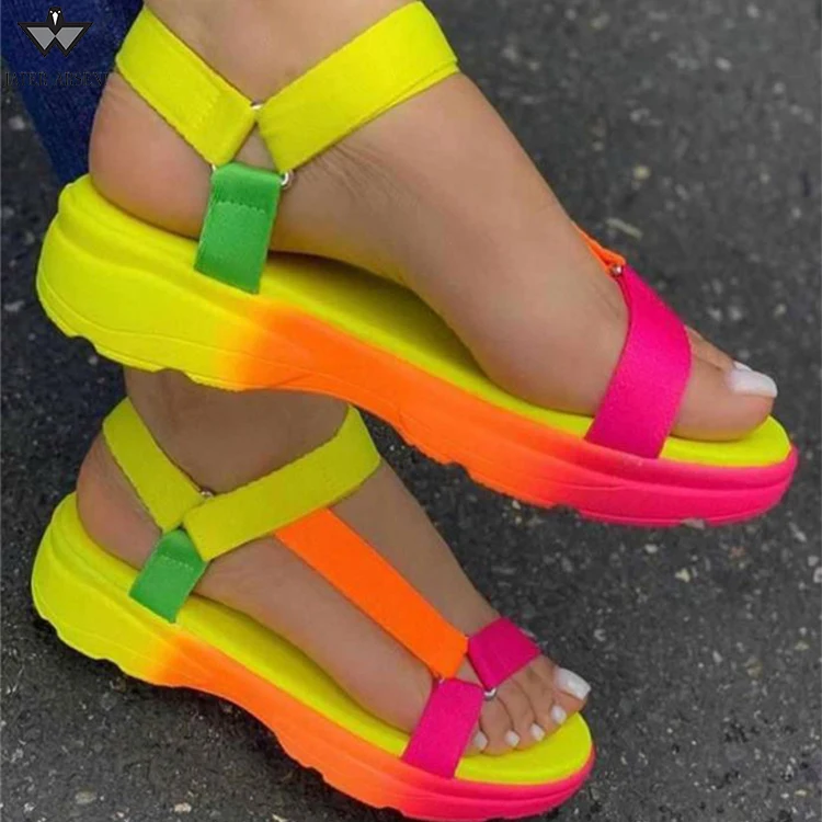 

2021 Manufacturer hot sale women sandals flat comfortable wear-resistant EVA sandals