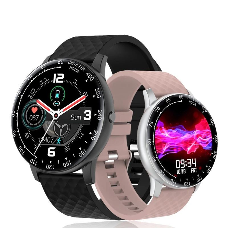 

2021 1.28 inches Smartwatch Men DIY Watch Face IP68 Waterproof Heart Rate Monitor H30 Smart Watch For Android, Black white pink blue red