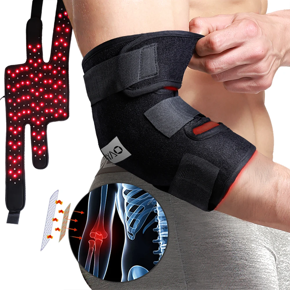 

DGYAO Protable Knee Elbow Fracture Arthritis Pads Red Near Infrared light Therapy Device with 880nm 660nm DIP LED Home Use