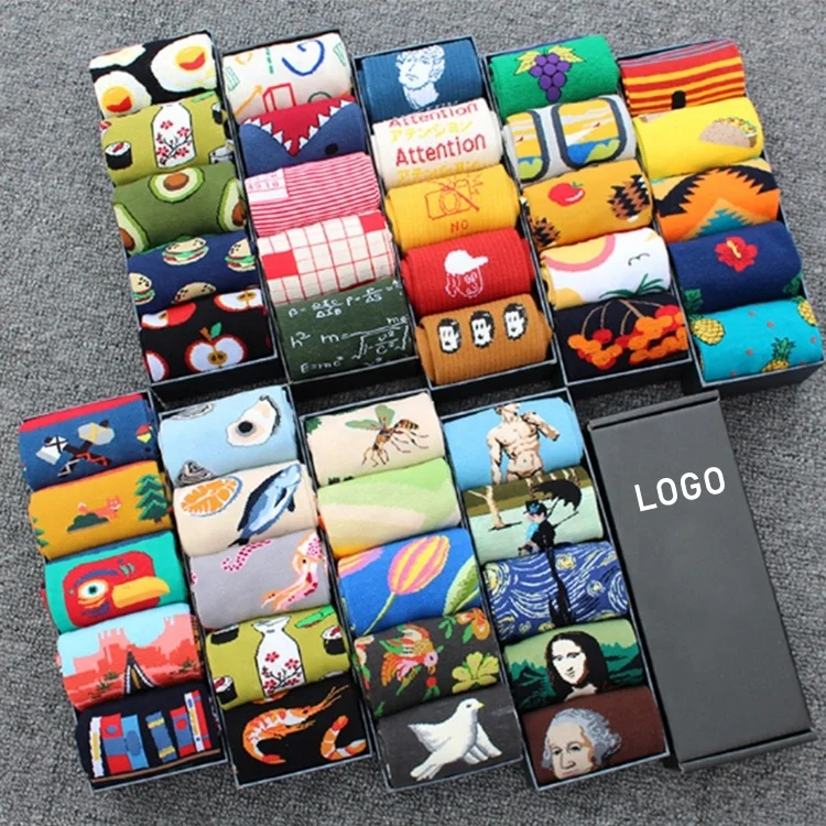 

Wholesale Gift Box Socks Men Dress Custom Logo Sock