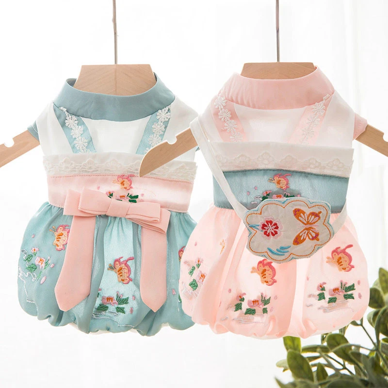 

Wholesale Customization Luxury Designer Cute Hanfu Small Pet Clothes Pet Clothes For Summer, 2 colors