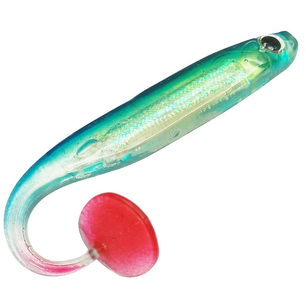 

Newbility new hot selling 10cm 5g Paddle Tail T-Shape Tail Soft Plastic Swim Bait fishing lures packaging soft plastic, 6colors