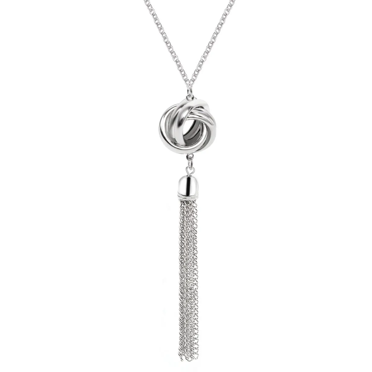 

Hot Selling Wholesale Beautiful Natural Gold Plated Tassel Long Pendant Necklace Jeweley