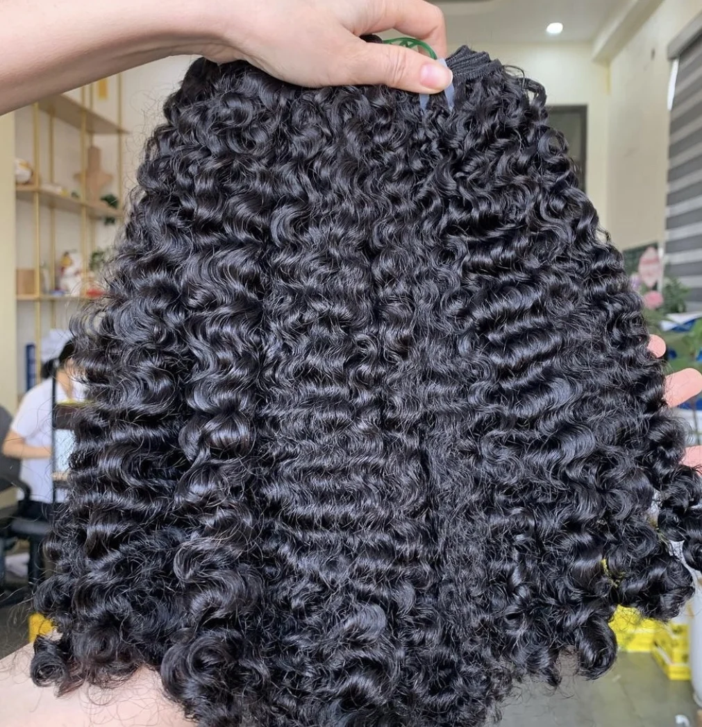 

100% virgin human hair raw indian Vietnam hair bundles Burmese Curly