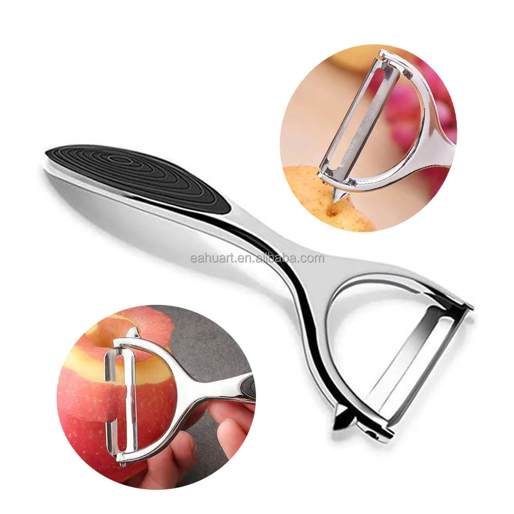 

Amazon Zinc alloy peeler, Scraper, melon planer, kitchen 2-in-1 fruit peeler,, Silver