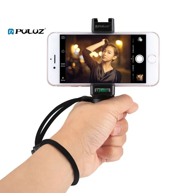 

PULUZ Vlogging Live Broadcast Handheld Grip Selfie Rig Stabilizer ABS Tripod Adapter Mount Mobile Phone Holder, Black