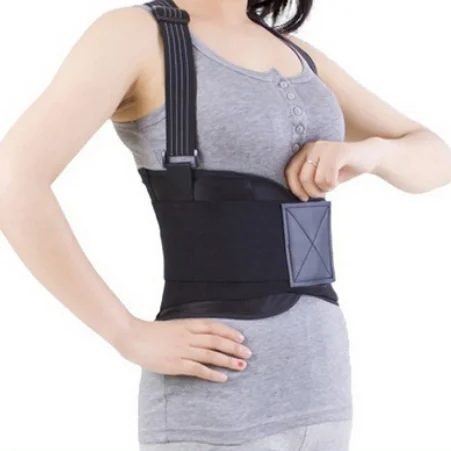 

Adjustable straps Back pain relief back support Lower back support brace Lumbar waist support belt, Black or customized
