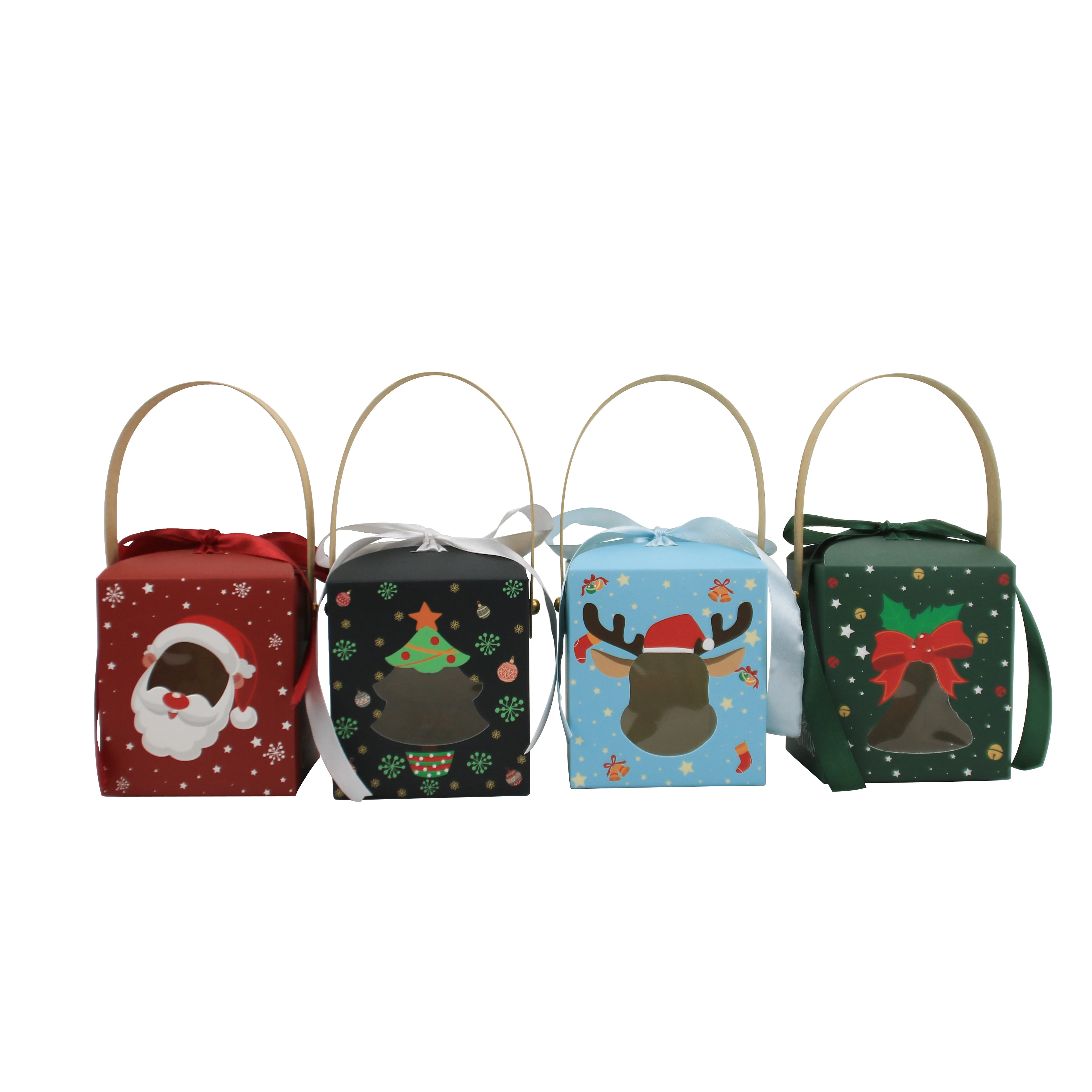 

Christmas Gift Bag Presents Cookies Candies Paper Bag Cartoon Packaging Bag For Party Decorations