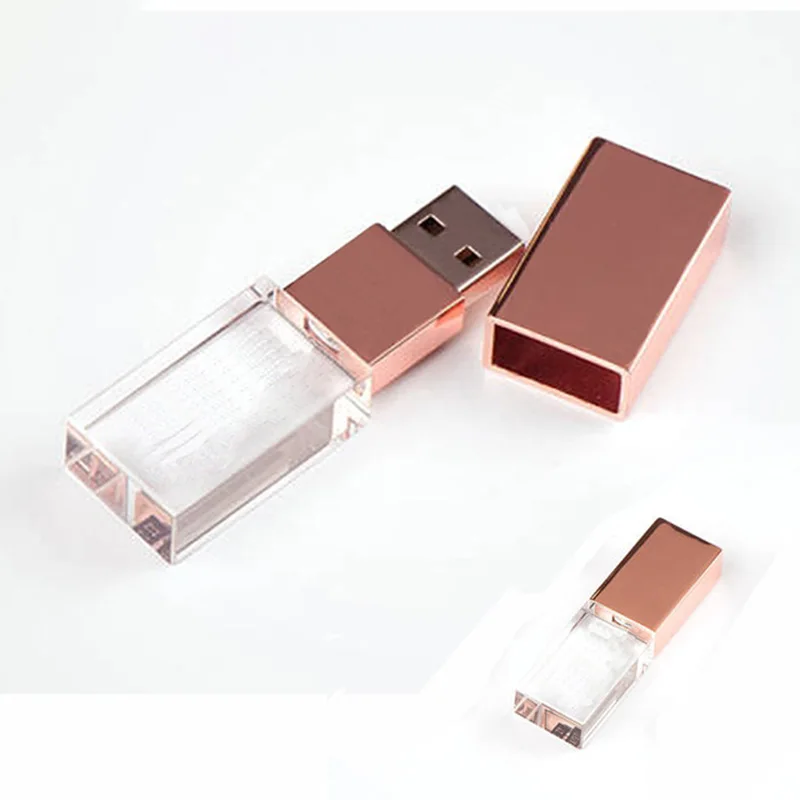 

Custom logo rose gold crystal usb with best price and quality