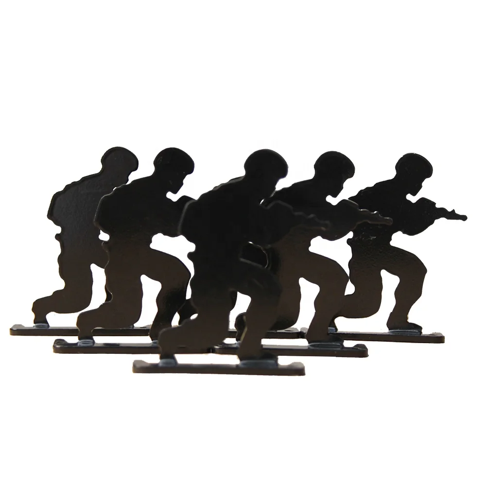 

metal pistola 9mm soldiers silhouette gun shoot army hunting airgun target