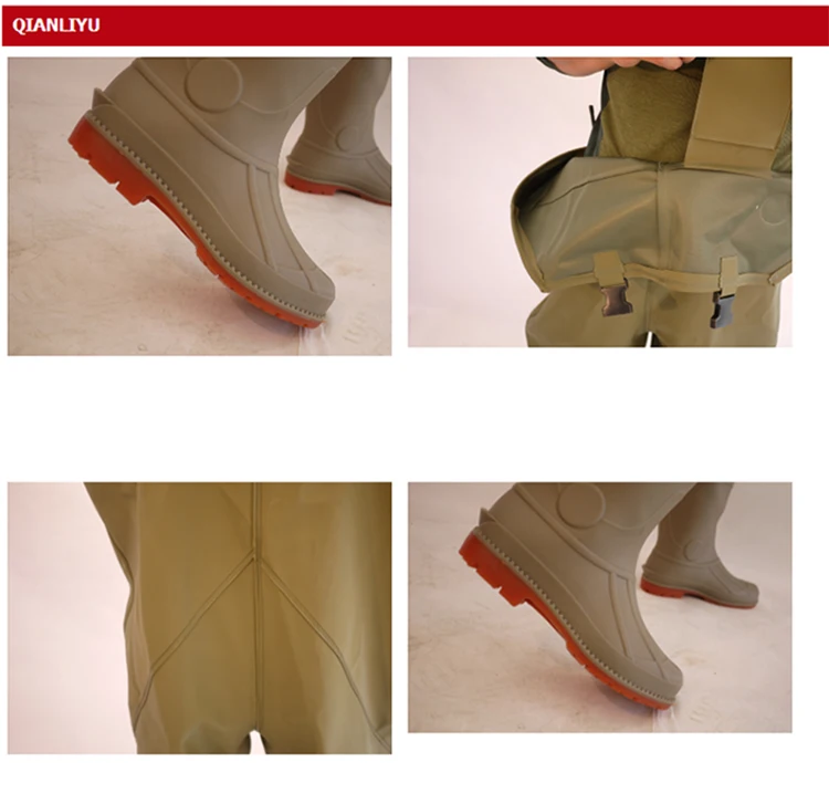 Newbility Deep Water Chest Wader Durable Rubber Fly Fishing Waders