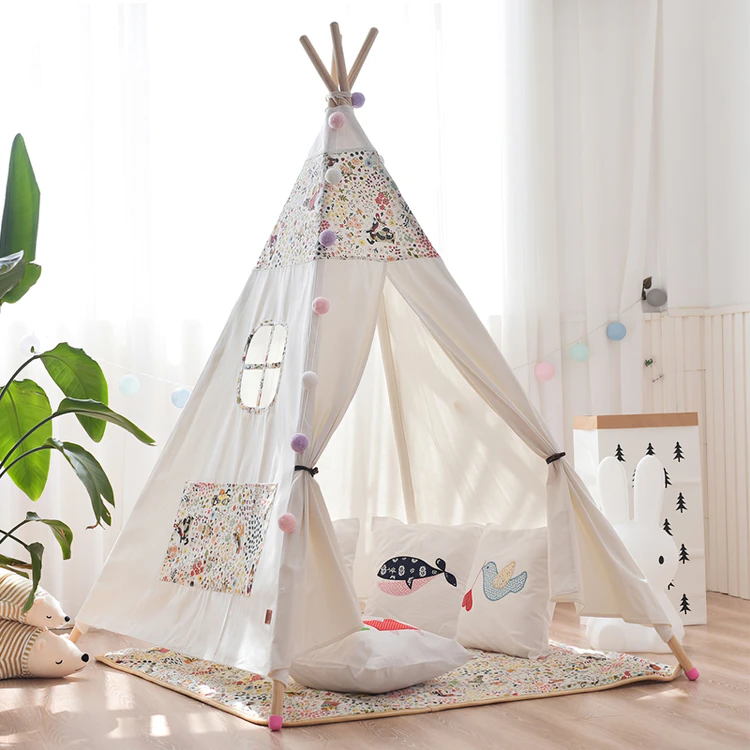 
Wholesale Teepee Tent Kids Cotton Canvas Children Tipi Tent For Kids Teepee 