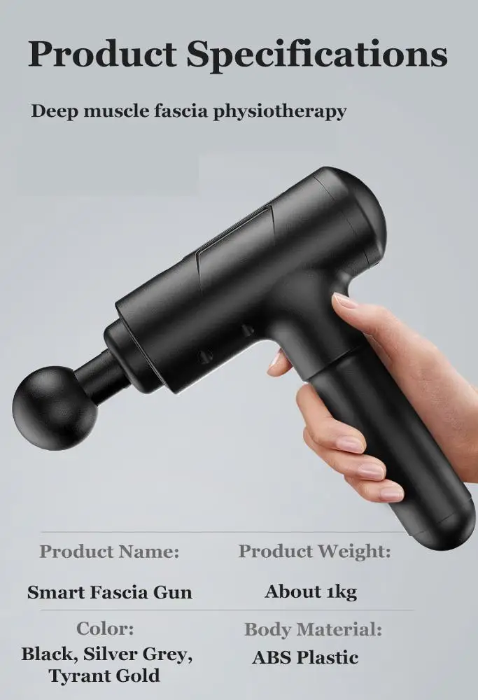 
Sport Massage Gun 4 Massage Heads 3 Speed Button VIBRATION MASSAGE GUN 