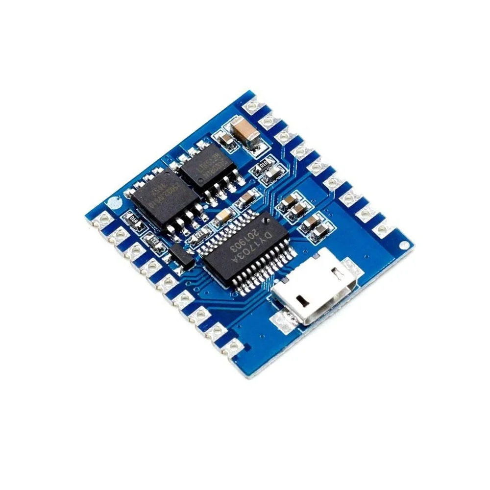 

MP3 Player Module Voice Module 4MB Voice Playback IO Trigger Serial Port Control USB Download FLash DY-SV17F, Blue
