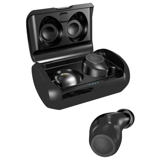 OEM Custom logo In-Ear Waterproof  BT5.0 TWS True Wireless Earbuds Earphone Headset with Charging case