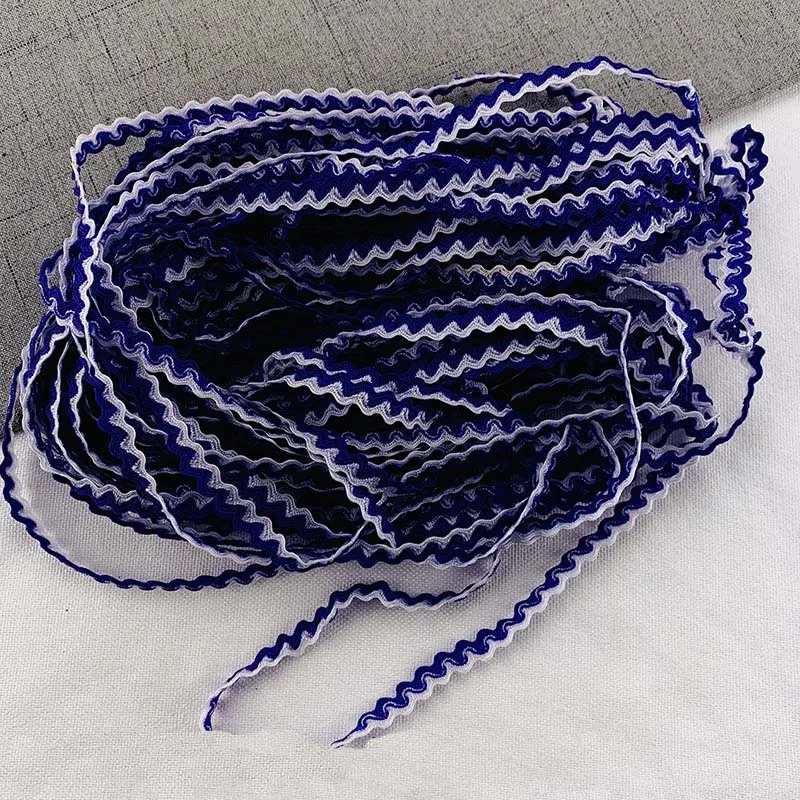 diy 蕾丝缝纫配件 5毫米 170 m 蕾丝面料跳舞穿涤纶织带修剪彩色波浪