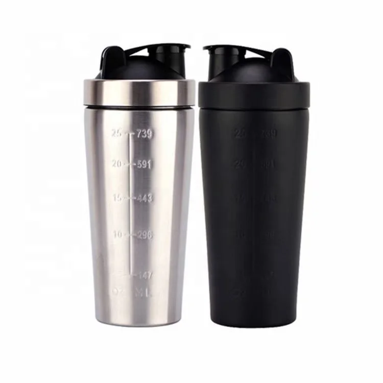 

BPA free protein stainless steel sport cusmomized logo outdoor gym promotional gift food grade shaker water bottle, Customized color