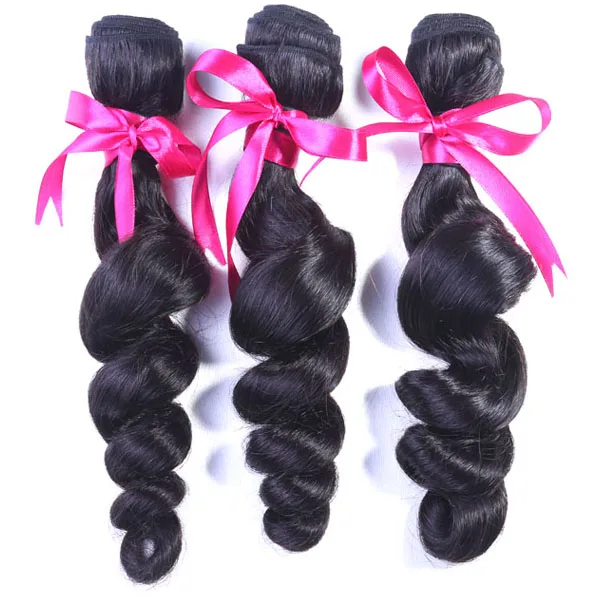 

brazilian loose body wave virgin raw hair weft, Natural black 1b