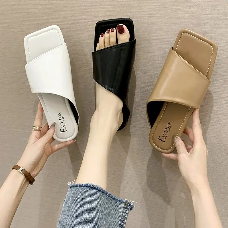 

2022 Summer Fashion Designer Outdoor Flat Ladies Slippers Shoes For Women Slipper Sandals