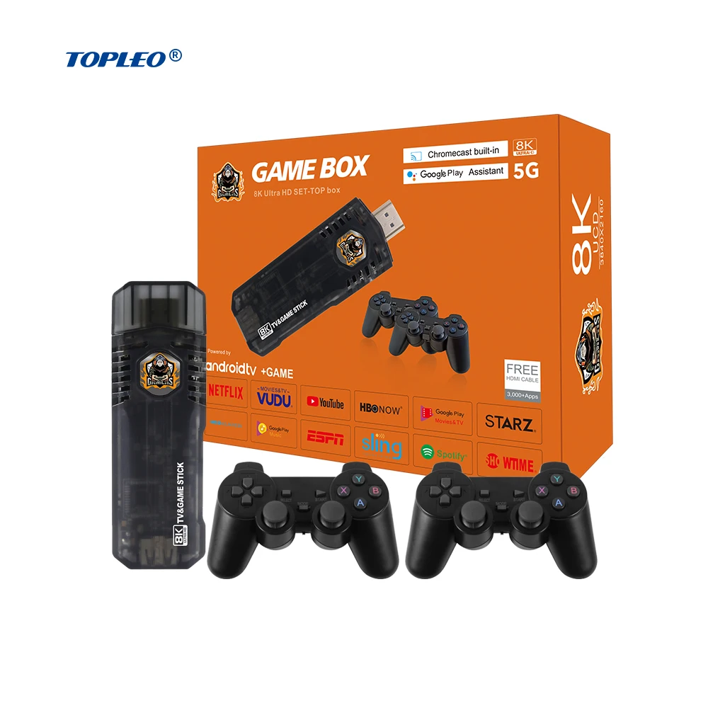 

Topleo portable 10000 games 4k 8k mini classic game stick tv video consoles game stick