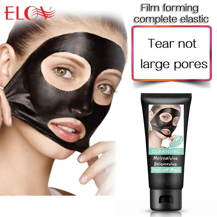

OEM Custom Logo Natural Charcoal Black Head Facial Bamboo Black Mask For Face Deep Cleansing Peel off Mud Mask
