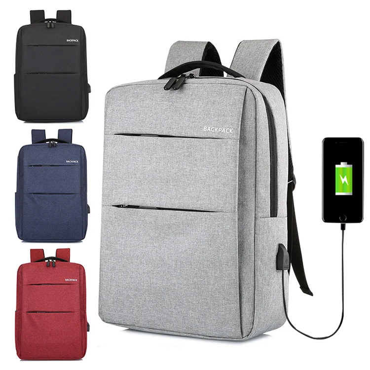 

custom cheap price canvas with usb charging port men backpack laptop bag & cover case for hp, As per picture