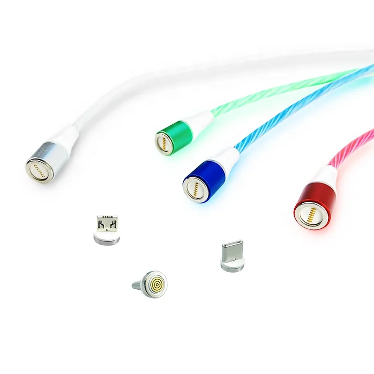 

3 in 1 Magnetic Type C Cable For Iphone Charger, Green/red/blue/colorful