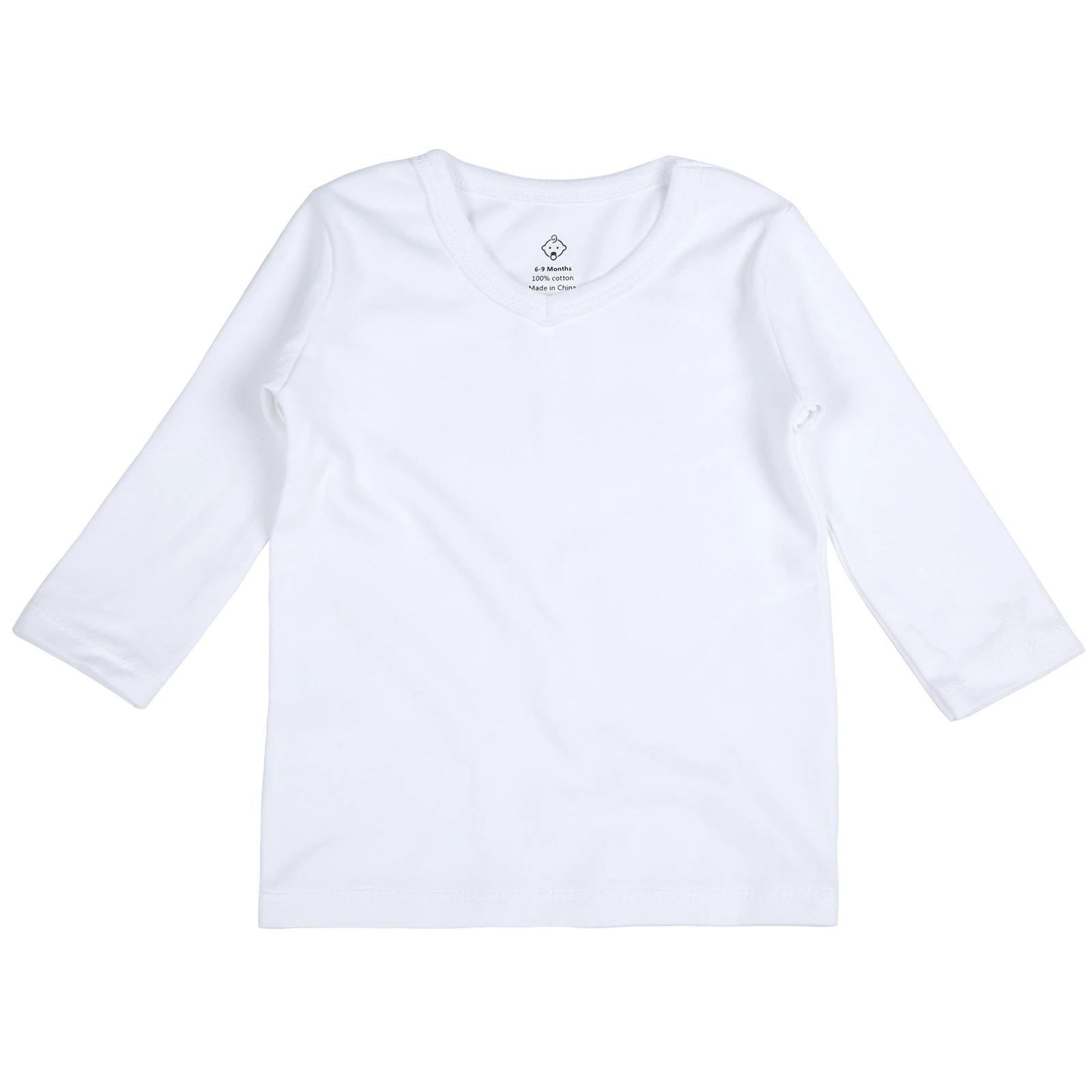 

2021 Spring baby t shirt 100% cotton newborn toddler long sleevetees baby boy clothes1 to 3 year, Black, white, grey