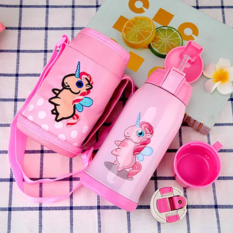 

Children Kids Stainless Steel Water Bottle With Straw Water Bottle, Customized color