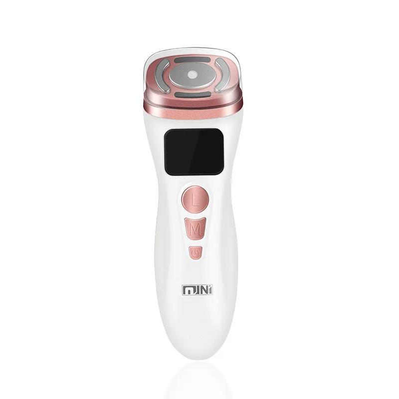 

Home Use Mini RF EMS Micro Currency Focused Ultrasond Radio Frequency personal skincare device, Rose gold / pink