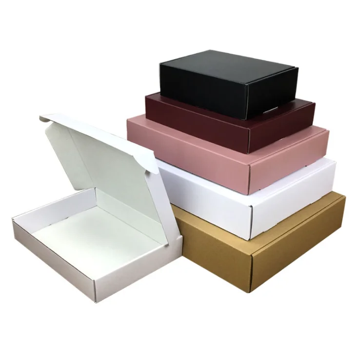 

New Colored Beautiful Airplane Shipping Boxes Custom Logo Corrugated Black Shipping Mailing Box