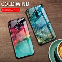 

OTAO TPU PC Phone Case For Xiaomi Redmi Note 7 8 K20 Pro 8A Gradient Tempered Glass Mobile Cover For Xiaomi Mi CC9 CC9e Coque